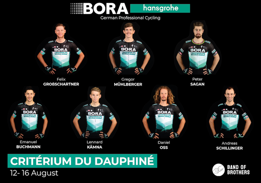 🇫🇷 #Dauphiné

The <a href="/dauphine/">Tour Auvergne Rhône-Alpes</a> is almost here! We're lining up at the five-day stage race with:

🇩🇪 <a href="/EmuBuchmann/">Emanuel Buchmann</a>
🇦🇹 <a href="/gro_felix/">Felix Großschartner</a>
🇩🇪 <a href="/lennardkaemna/">Lennard Kämna</a>
🇦🇹 <a href="/muehlberger_94/">Gregor Mühlberger</a>
🇮🇹 <a href="/Daniel87Oss/">Daniel Oss</a>
🇸🇰 <a href="/petosagan/">Peter Sagan</a> 
🇩🇪 @andi_schilli