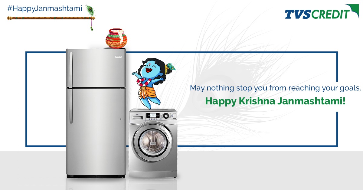 TVSCredit's tweet photo. On the auspicious day of #Janmashtami, don't think twice about bringing home something new. We offer you #EasyToAvail loans this festive season. Visit https://t.co/oe14QnG9aj to know more.
#HappyJanmashtami https://t.co/4L2HtnbmzU