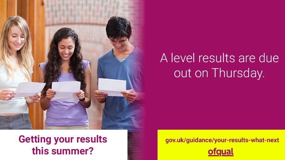 A level results are due out on Thursday – here's what to bear in mind   
bit.ly/2F0QDOH #Alevels2020 #resultsday2020