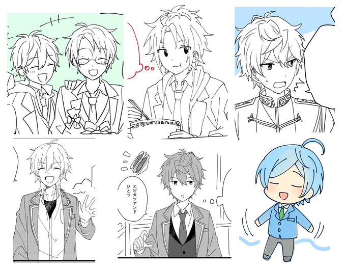 実は描いてたここ数か月のあんスタ絵抜粋 