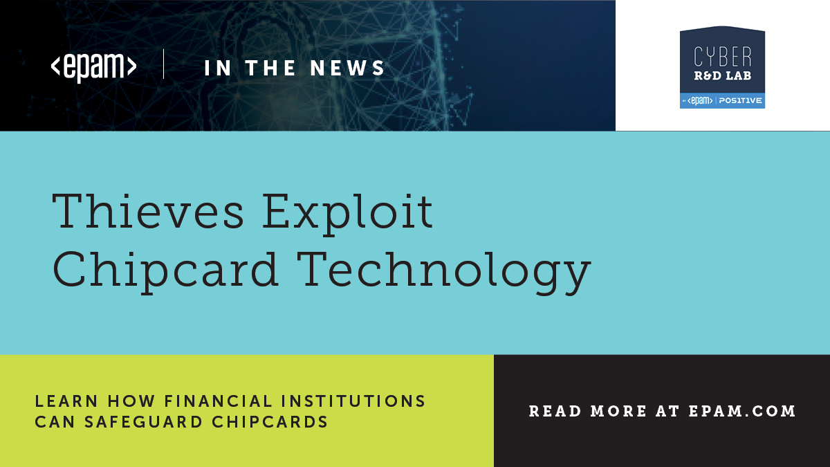 EPAMSystems's tweet image. Is your #chipcard secure? Better think twice. @briankrebs references new research, by EPAM’s Cyber R&amp;amp;D Lab, in his latest blog to demonstrate how hackers create cloned magnetic strip cards that can successfully be used to place transactions. ow.ly/P9tX50AT0Tf #cardfraud