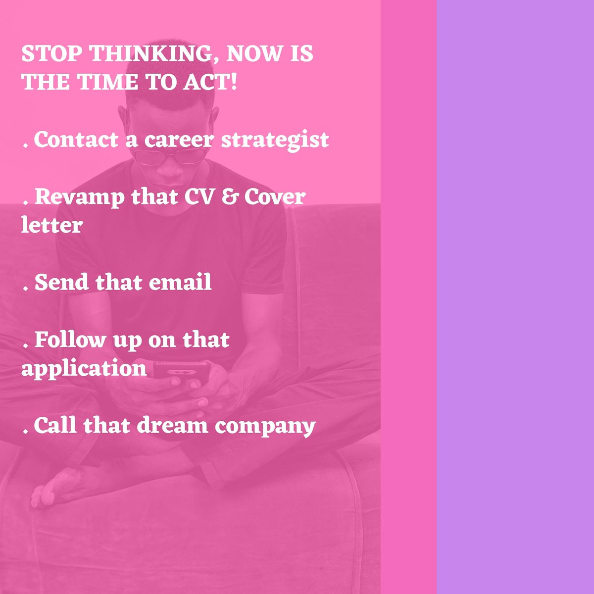 work_live's tweet photo. Stop thinking too much and start working on achieving your goals! 

#mondaymotivation #jobsearch #cvwriting #careercoach  #goals #careergrowth #coverletter #interviewcoaching #IkoKaziKE #action #jobs #jobseekers #jobhunt https://t.co/tvinUxH5qc