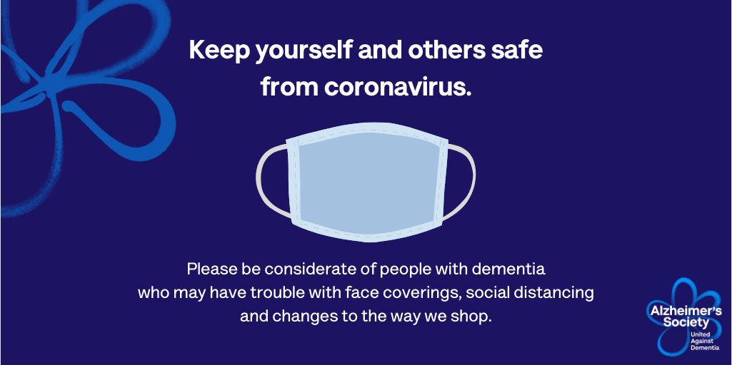 Please be considerate of people who may not understand social distancing and new ways of shopping. They might be living with dementia or another hidden condition.

Let's continue to support each other, especially those who need a little extra help. 💙