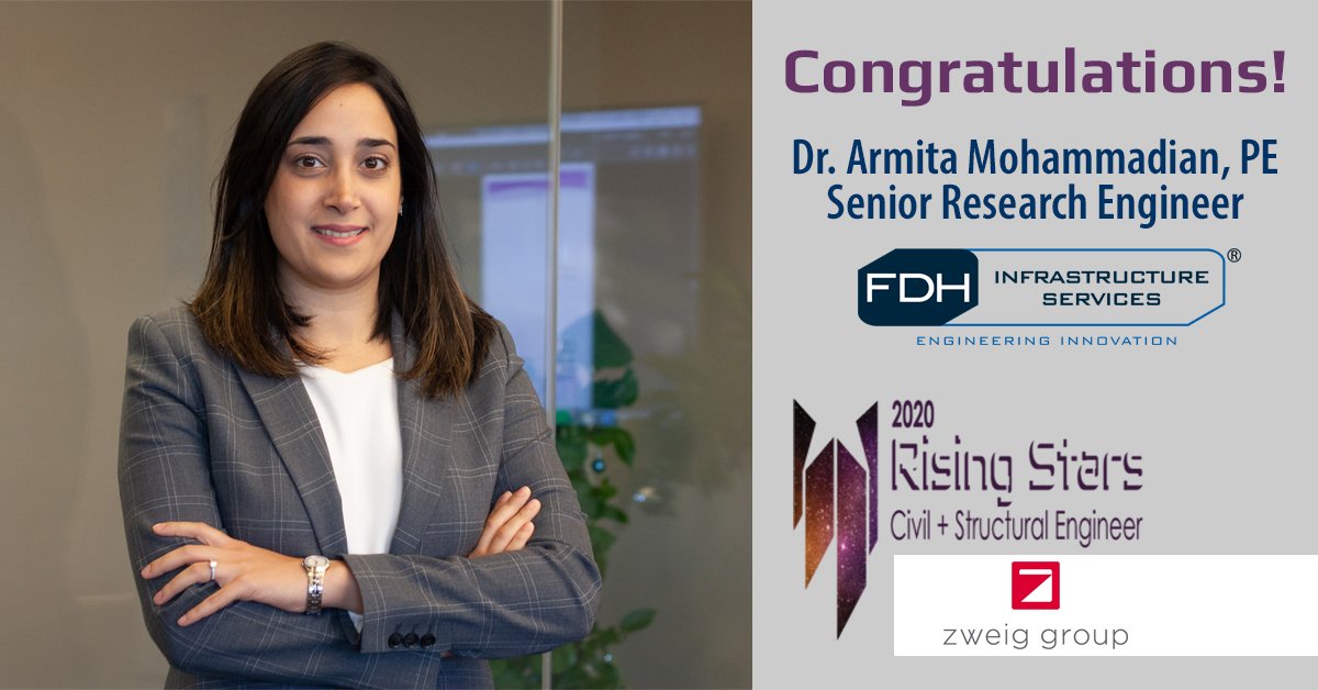 predictant_io's tweet photo. FDH congratulates senior research engineer Dr. Armita Mohammadian, PE, recipient of the 2020 Rising Stars Award in #StructuralEngineering from the Zweig Group! https://t.co/cO2FlnVoiL
#AECIndustry #NDE #NondestructiveTesting #NDT #Engineering #STEM #NCStateEngineering https://t.co/SO1QCIKUiF
