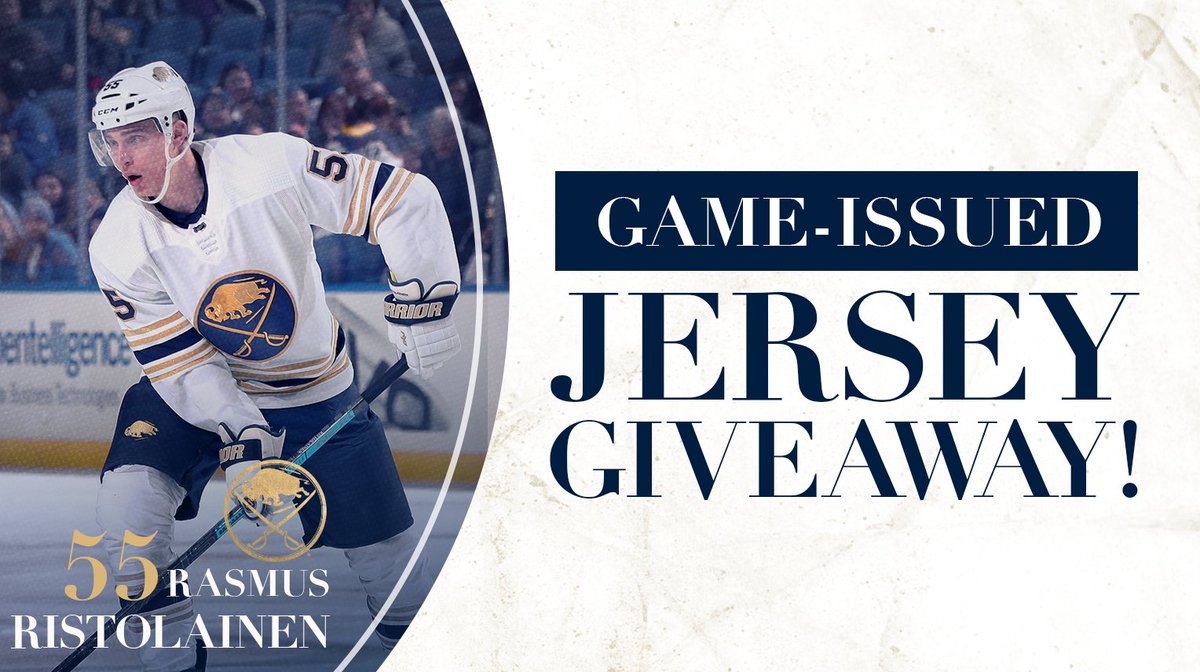 Risto’s jersey is up for grabs! 

Follow us and retweet for a chance to win. 

Rules: bufsabres.co/RULES
