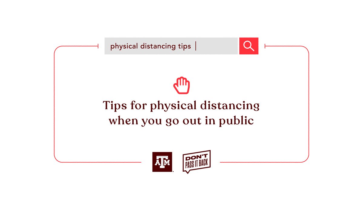TAMU's tweet photo. It’s going to take smart choices by everyone to have a safe and successful fall semester. #tamu

Here are some physical distancing tips to help keep you safe in Aggieland this fall ⤵️ https://t.co/w6eVBVGzjC