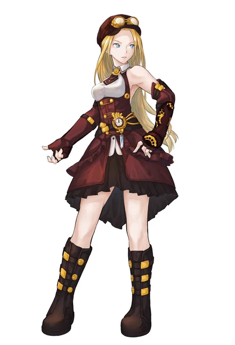落選記念として
スチームパンク描きたいと思って描いていたけど、ポリゴン数多くなりそうだったから、デザイン量削る作業が大変でした。
#SFVCostumeDesignContest 