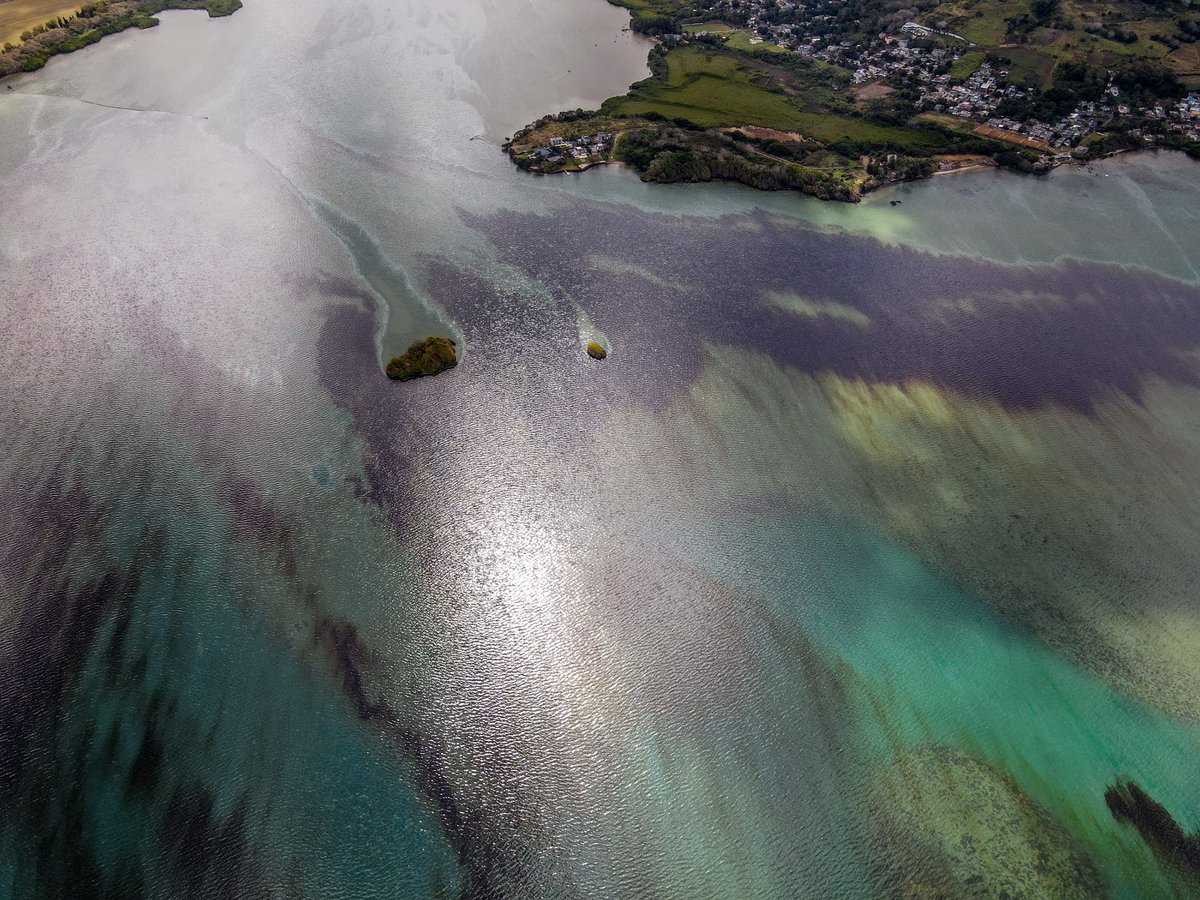 bbgoriginals's tweet photo. LOOK: People in Mauritius have been working around the clock trying to reduce the damage to the Indian Ocean island from an oil spill after a ship ran aground on a coral reef https://t.co/ktHNzRG0cj