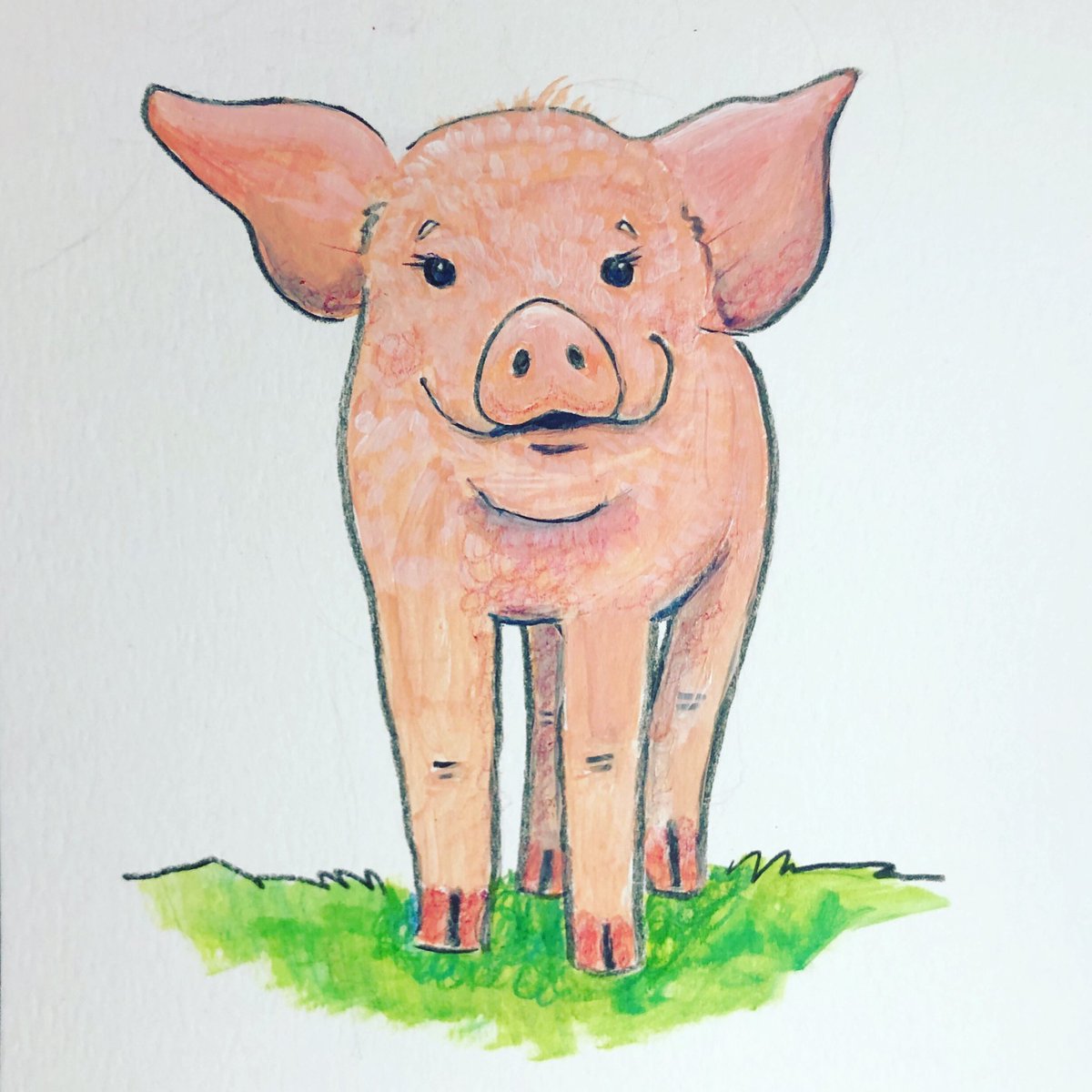 colleendarby1's tweet photo. This little piggy... #pig #pigs #positivevibes #positivity #love #dailydoodle #bekind #smile #quarantine #noerasing #amdrawing #doodle #doodleaday 
#illustrator #artist #illustration #illustrators 
#kidlit #kidlitart #kidlitillustrator #scbwi 
#dailysketchbook 
#sketch #monday https://t.co/2ccd69knib