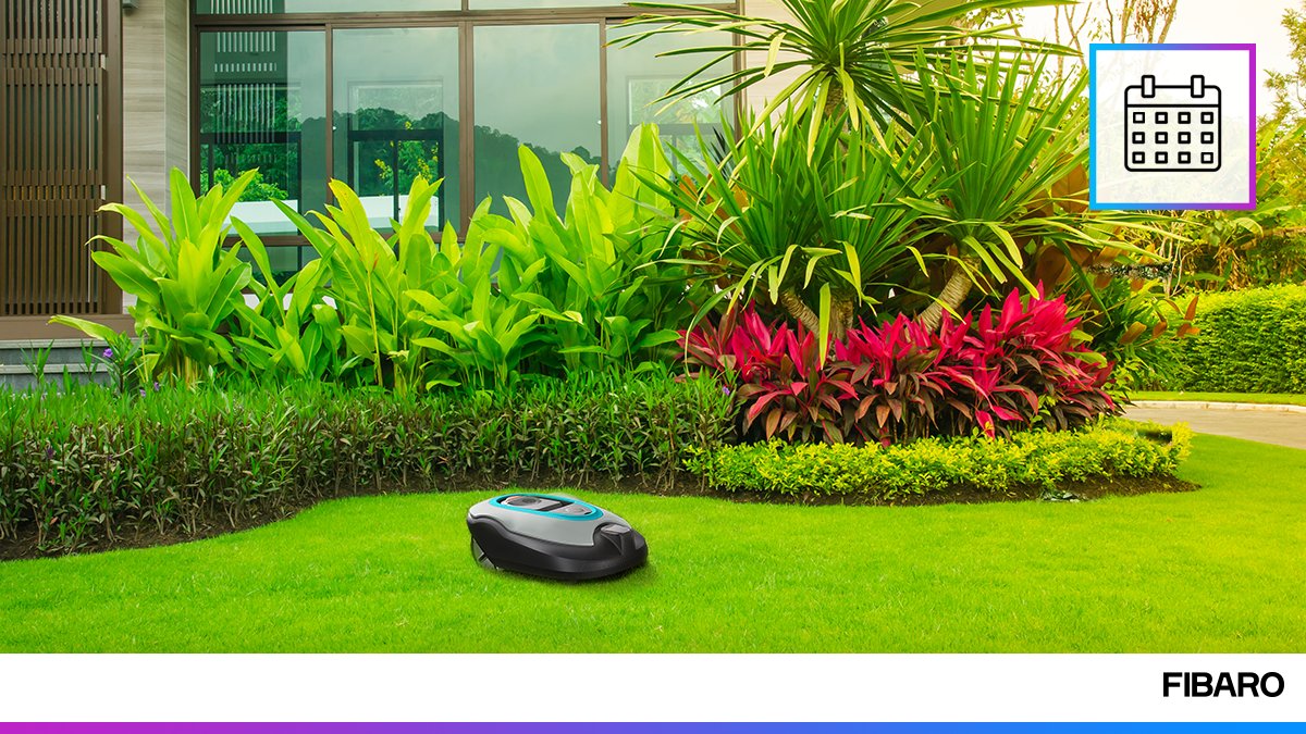 FibaroMex's tweet photo. La clave para un jardín perfecto es un mantenimiento bien pensado y regular. #HomoSmartus lo tiene todo resuelto: gracias a #FIBARO, su cortacésped siempre hará su trabajo cuando lo programen. ¡Y solo cuando el césped no está mojado! https://t.co/gBJhrfNcfZ