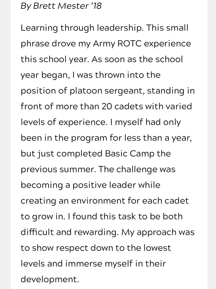 greeleyfootball's tweet photo. Alumni POD Brett Mester started at both Quarter Back and Corner Back during his time at Greeley. He was an extremely coachable player who always gave his all. After HS Brett joined the ROTC program at Virginia Tech! https://t.co/BJ7L1bxDEx