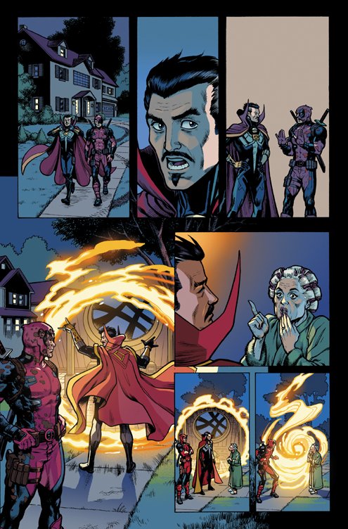 Oh, just saw someone write about this story on Screen Rant, and figured it'd be fun to share some favorite pages from Deadpool Annual 2019! My colors, lineart by @Reilly_Brown and @Nelson_Faro: 