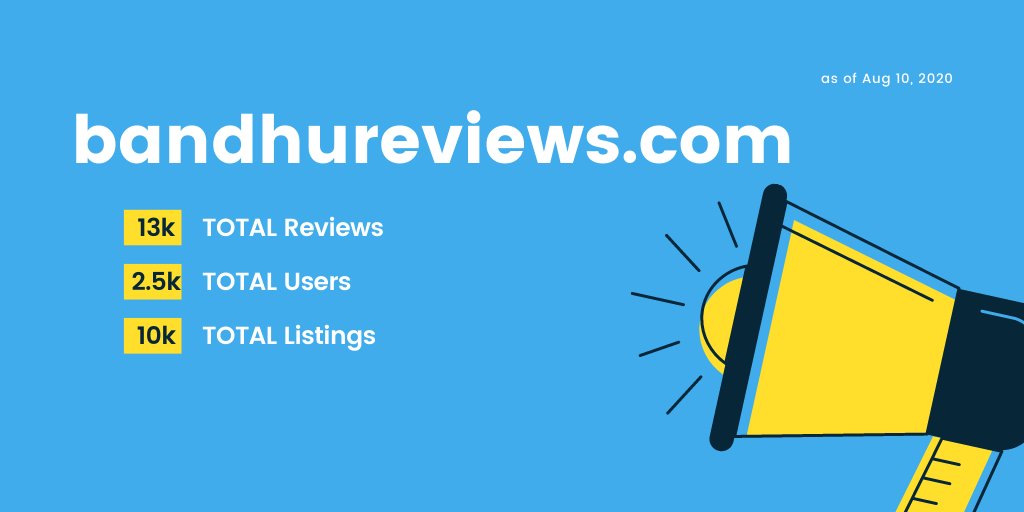 In a very short period of time, we at #bandhureviews have tried to achieve something which was way beyond our expectations. It did happen only because of your love and unconditional support. We would be looking forward to the same love in the days to come. Thanks