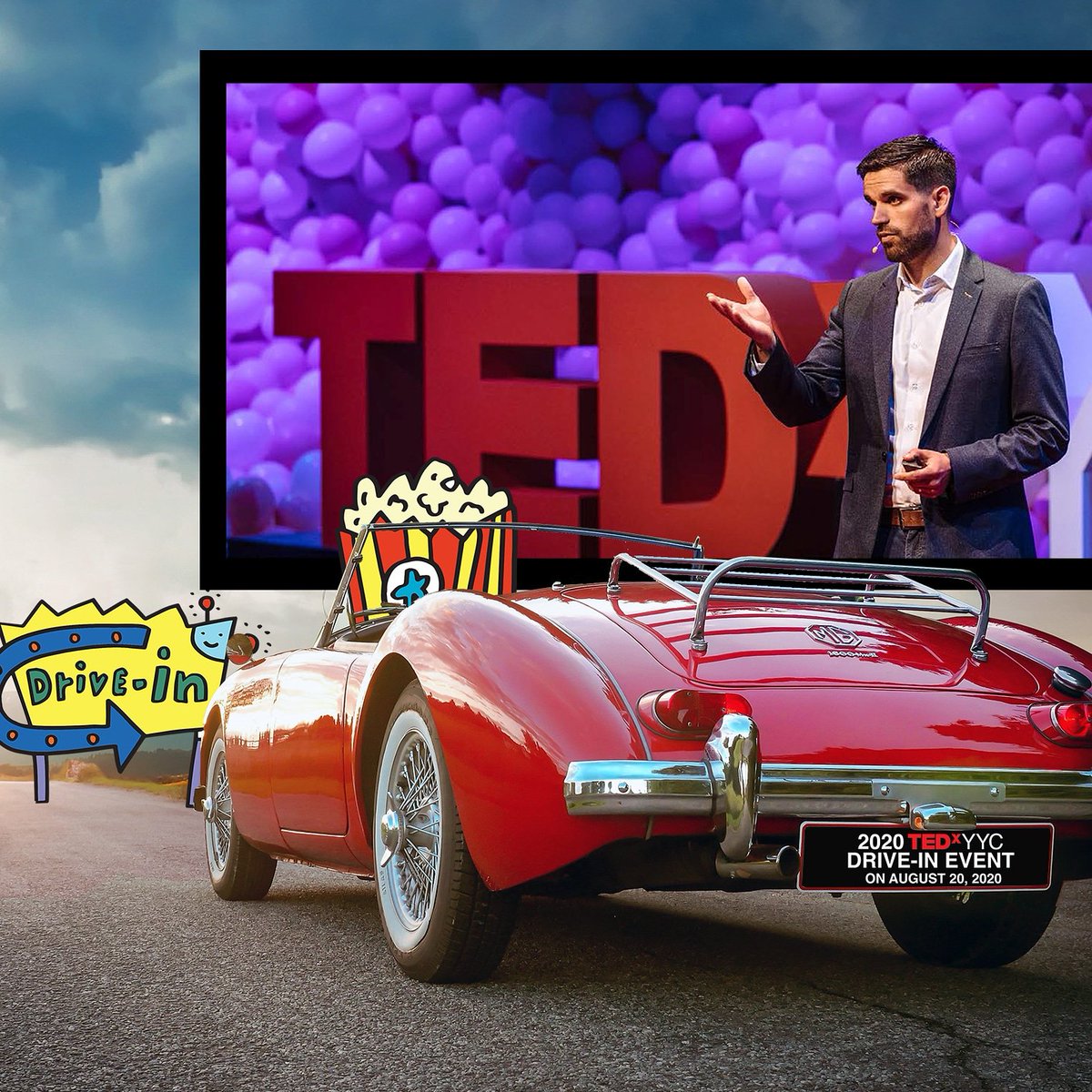 TEDxYYC's tweet photo. Get your tickets to TEDxYYC Drive-in! We have two shows on August 20, 2020 @TELUS_Spark: 5:00 PM and 8:30 PM

Did you know we have three LED screens for your viewing pleasure? 
https://t.co/FnLTEQxMj3

#TEDxYYC #2020drivein #ideasworthsharing #yycnow #calgaryevents https://t.co/rUumNfdgRC