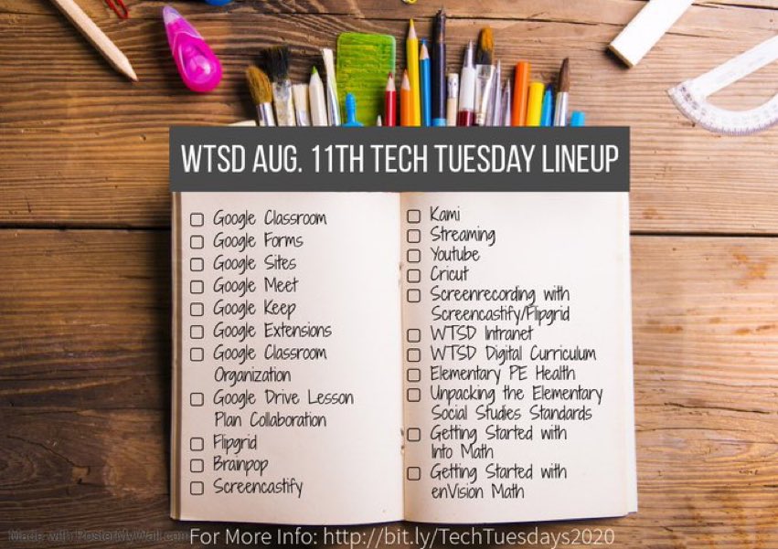 Gonna be a hot one tomorrow! Sit back and relax with some cool sesssions given by talented WTSD teachers! Tech Tuesday #2 is up tomorrow!