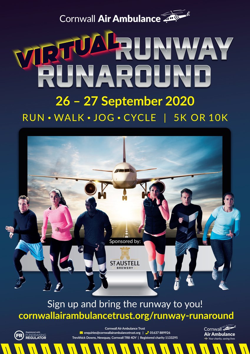 For the first time, the @cornwallairamb Runway Runaround is open to cyclists. Cycle 5k or 10k in a location of your choosing in aid of your local air ambulance, and bag yourself a medal! You in?! @LooeCyclingClub @CycleCornwall @cornwallcycle @bikecornwall @wccc_coasters #cycle