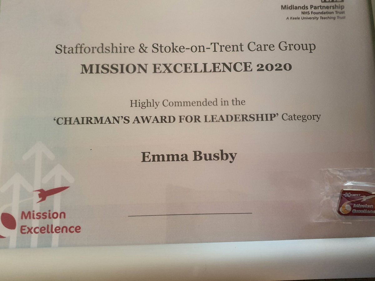 ebusby63's tweet photo. So proud to receive this @mpftstaffawards award today. Makes me proud to work for @mpftnhs. Leadership is at all levels. Thank you to my amazing team #ipops @DKneesDElbows @paulawoods5 https://t.co/xOf7nLqlxN