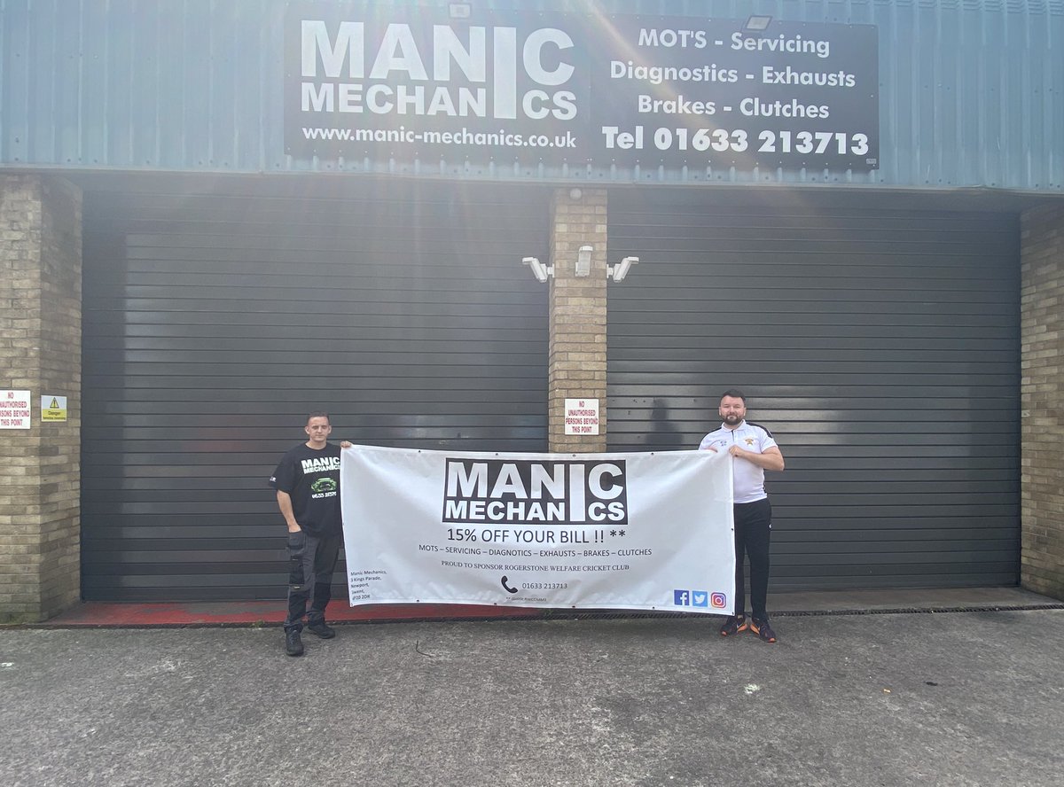 Sponsorship deal | Delighted to have secured a 3 year deal with <a href="/manic_mechanics/">Manic Mechanics</a> as one of our new major sponsors. 🚗 

One of the best garages in the Newport area, they’ve also given us a little discount incentive. 

📸 Lloyd from MM &amp; <a href="/AlecHoldaway/">Alec Holdaway</a> (Sponsorship Coordinator)
