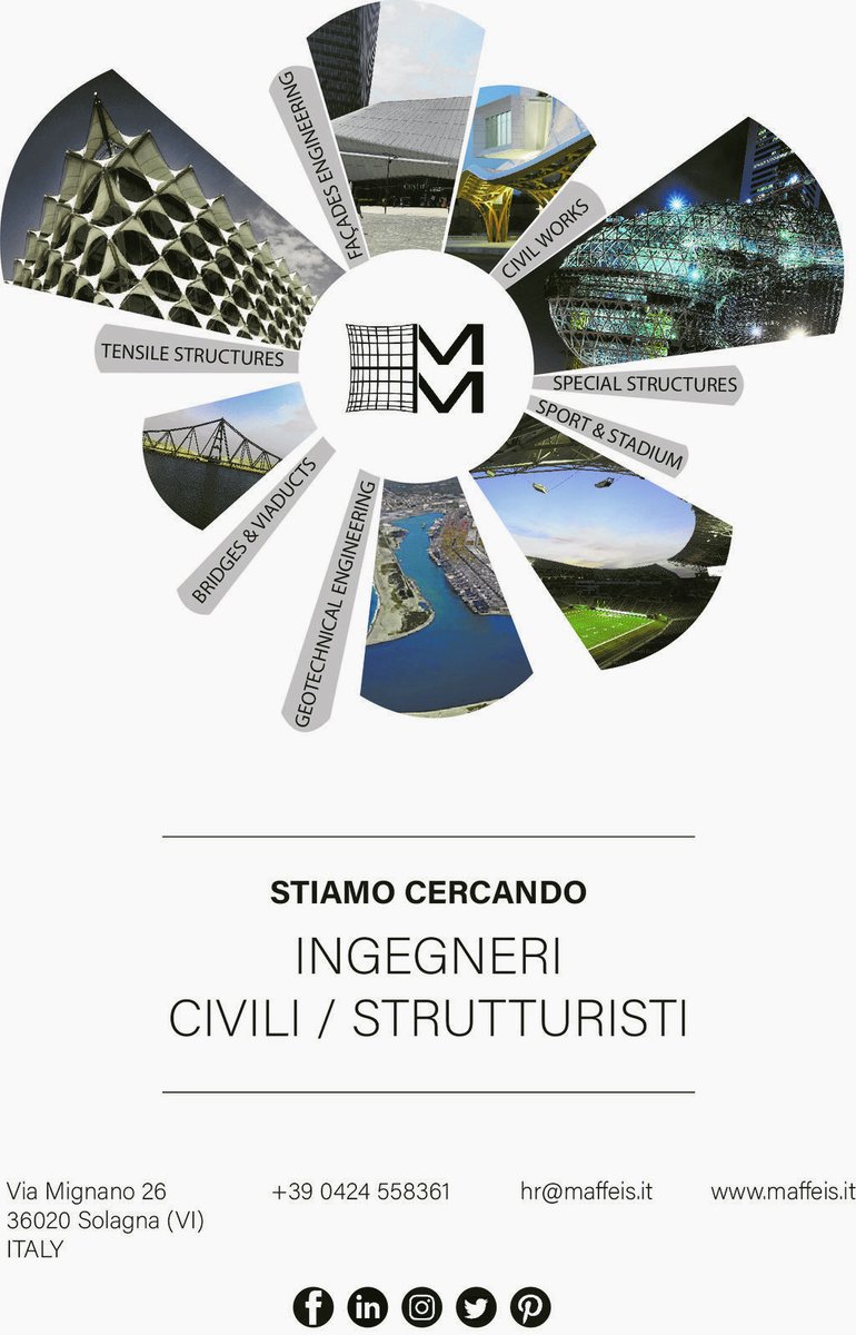 maffeisengineer's tweet image. Cerchiamo ingegneri strutturisti per integrare il nostro team di lavoro su progetti internazionale. Potete inviare la candidatura scrivendo a hr@maffeis.it o compilando l&apos;apposito modulo: maffeis.it/index.php/port…

#MaffeisEngineering #ingegneri #strutturisti #assunzioniaperte