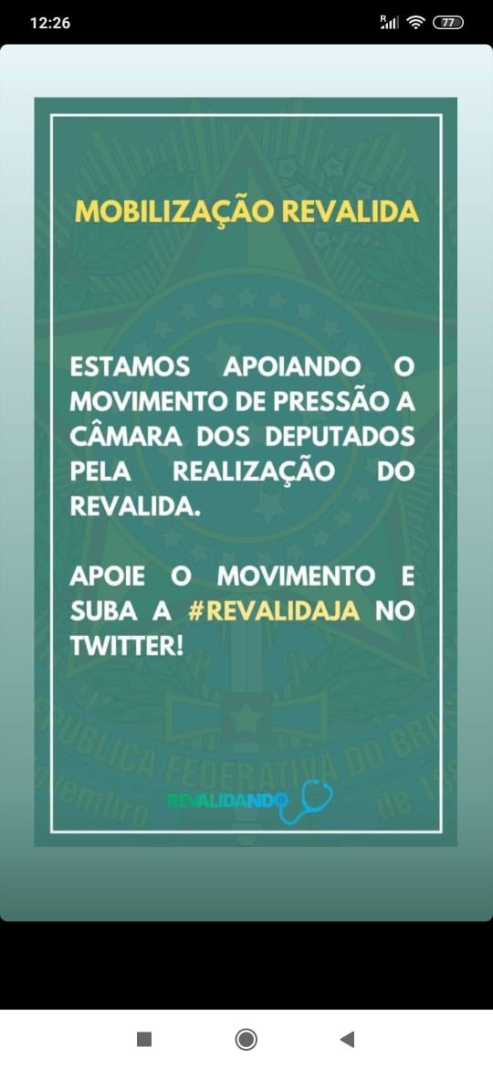 waleskald's tweet photo. #RevalidaJá #Revalida2020 #PL3716 #EuApoio
@RodrigoMaia @camaradeputados @inep_oficial @MEC_Comunicacao @jairbolsonaro https://t.co/Rl7NyBCzZ6