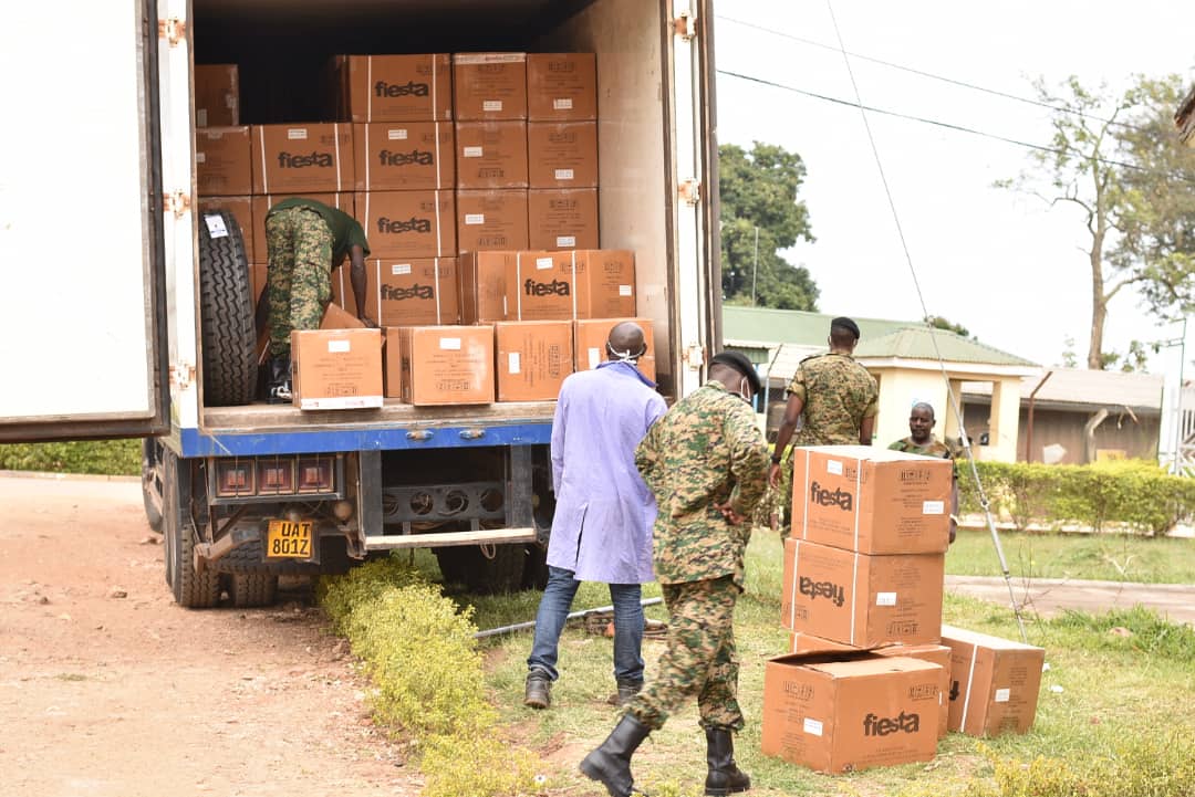 dembegroup's tweet photo. The CEO of @dembegroup Anil Damani &amp; the Director, Adim Damani delivered the condoms at UPDF’s Bombo Military Hospital in Luwero. The duo was received by Brig. Gen. Dr Parick Ocen &amp; Hon. Maj. Evelyn Assimwe, on behalf of the Chief Medical Services of the UPDF. https://t.co/xUJeUwASGz