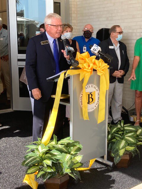 No better way to start the new school year than with a new school.  Orange Beach Middle and High School Ribbon. Cutting