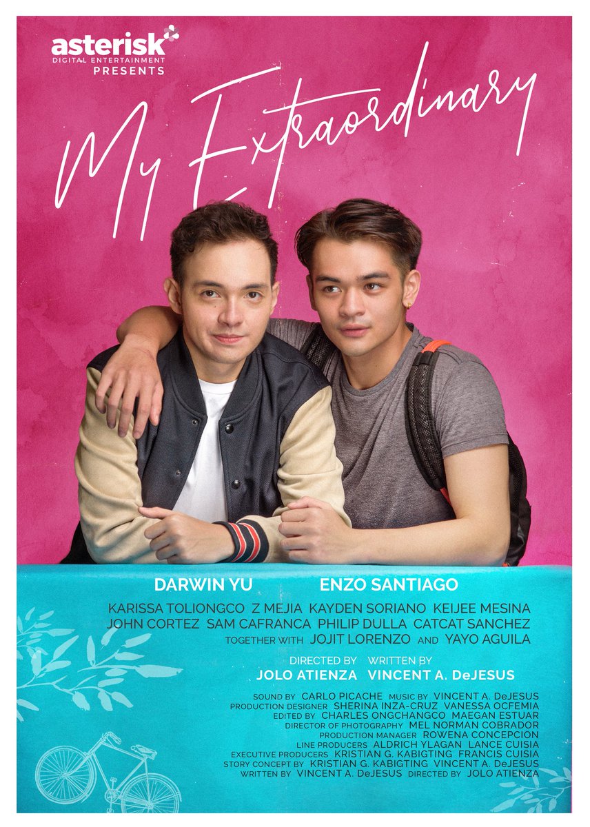 BoyLoveNation's tweet photo. Here's the official poster of MY EXTRAORDINARY — the 1st BL series on Philippine TV
#MyExtraordinary premieres this August on TV5 @TV5manila (free TV), Colours (cable), AsterisK Digital Entertainment (YouTube) & an international streaming app.
#MyExtraordinaryPoster https://t.co/XwFKjh8xII