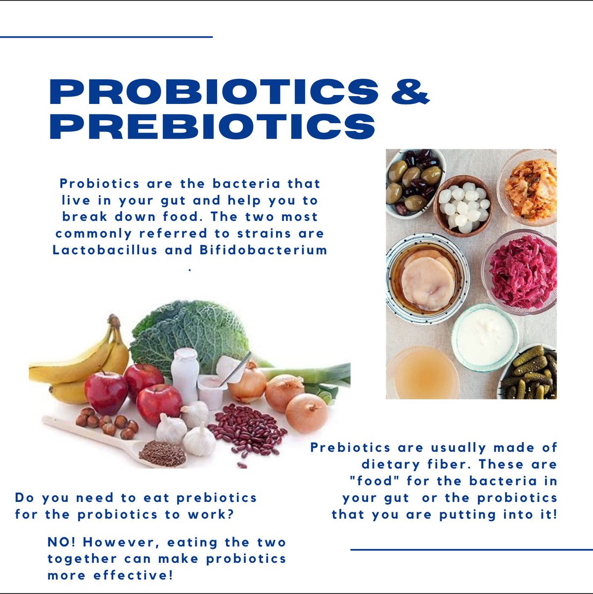 blazerfuel's tweet photo. Do you know the difference between probiotics and probiotics and how to get them in your diet?! Check out the newsletter to find out! https://t.co/P1Y0IXQraf