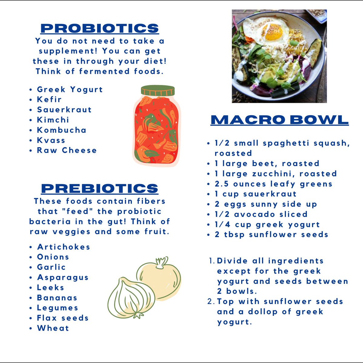 blazerfuel's tweet photo. Do you know the difference between probiotics and probiotics and how to get them in your diet?! Check out the newsletter to find out! https://t.co/P1Y0IXQraf