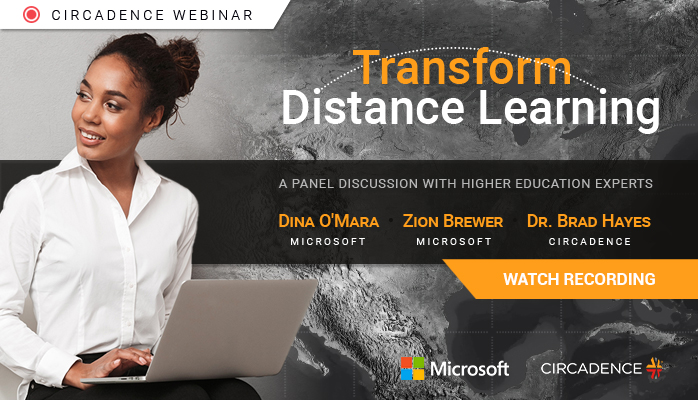 CircadenceCorp's tweet photo. If you missed our webinar last week with #Microsoft on how to use technology to improve #distancelearning and teaching, check it out on-demand now. Register today and watch at your convenience. https://t.co/VEnhj93xmS #highereducation #cyberclass #teachingcyber #cybereducation https://t.co/UIhTESfygv