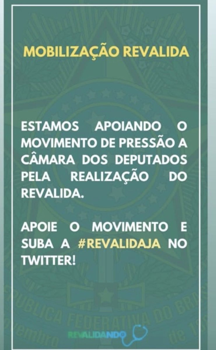 p4tzZ1's tweet photo. #RevalidaJá #Revalida2020 #PL3716 #EuApoio
@RodrigoMaia @camaradeputados @inep_oficial @MEC_Comunicacao @jairbolsonaro https://t.co/YMprEiwJdQ