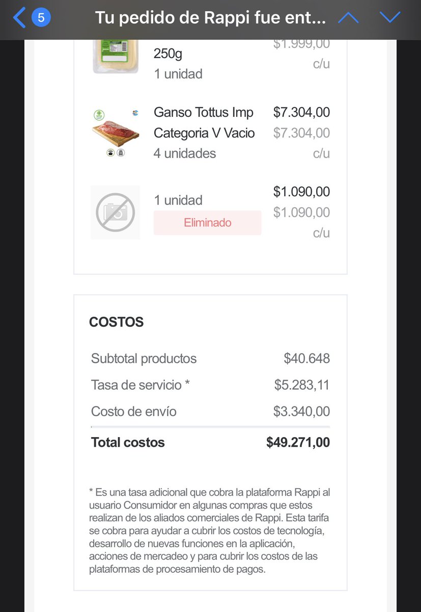 Kar_Guti's tweet photo. @RappiChile quisiera saber xq cobrar una tarifa adicional de servicio en la app, si uno ya paga por la APP https://t.co/3jnBQiM0fi