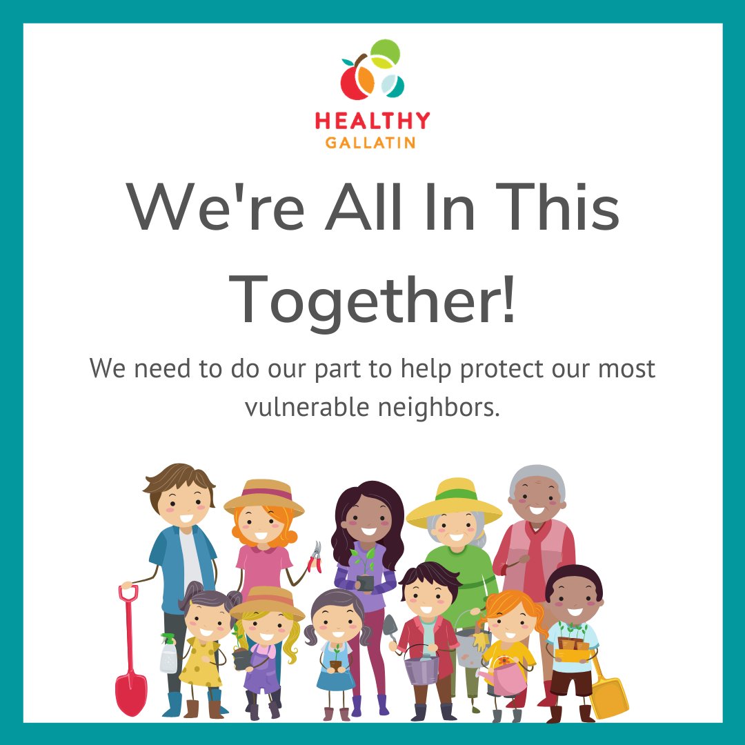 GallatinHealth's tweet photo. No one’s to blame for the #coronavirus pandemic &amp; anyone can get sick. Reduce exposure to #COVID19 – protect yourself &amp; protect others. More prevention tips from the @CDCgov at: https://t.co/iCenWeCtNl

#TogtherMontana #MTStrong #TeamMontana #Community https://t.co/7U9eWOo7JN