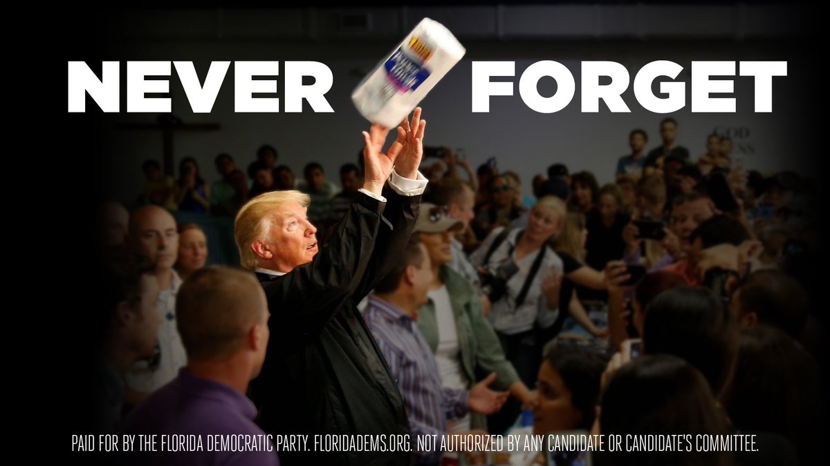 From Trump’s:
❌ Failed response to Hurricane Maria 
❌ Threats of selling Puerto Rico
❌ Racist and toxic policies towards the Latino community

It’s clear that a vote for Trump is a vote against the Puerto Rican community.

We deserve better and we will #DefeatTrumpFL