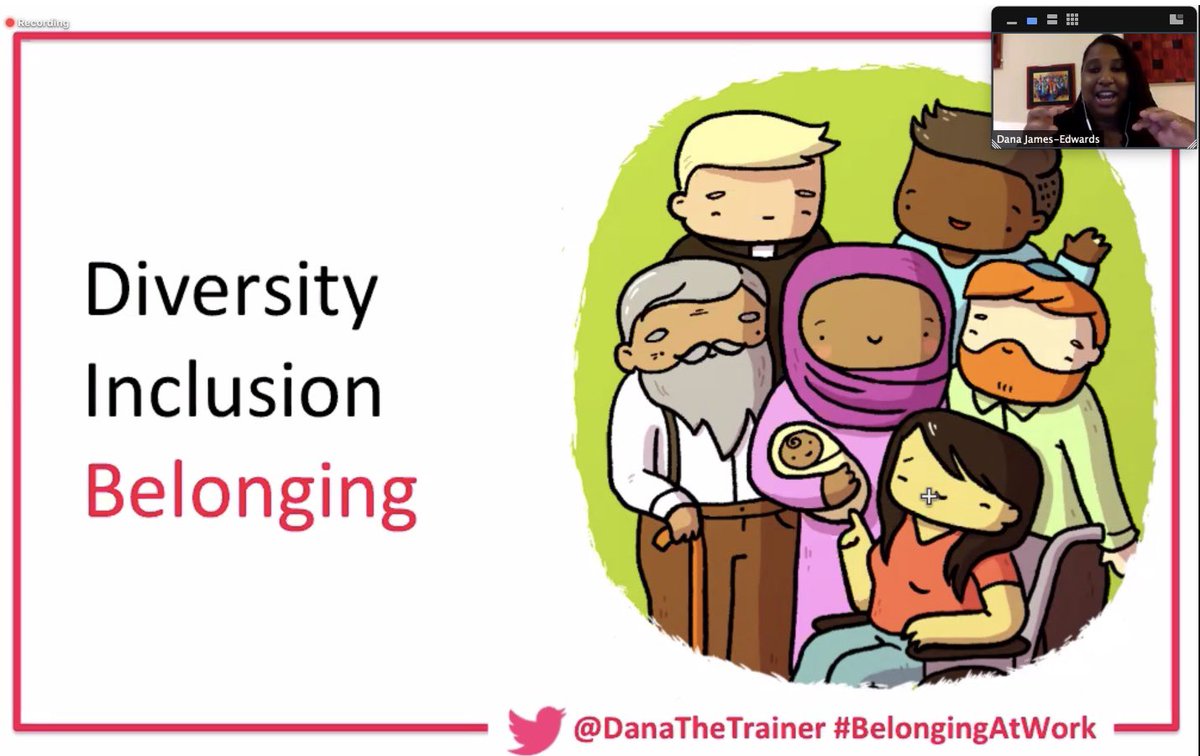 I’m listening to @DanaTheTrainer and @PriyaneetKainth talking about #diversity #inclusion and #belongingatwork - I love their take on belonging, I hadn’t really thought about the differences before, such a insightful topic