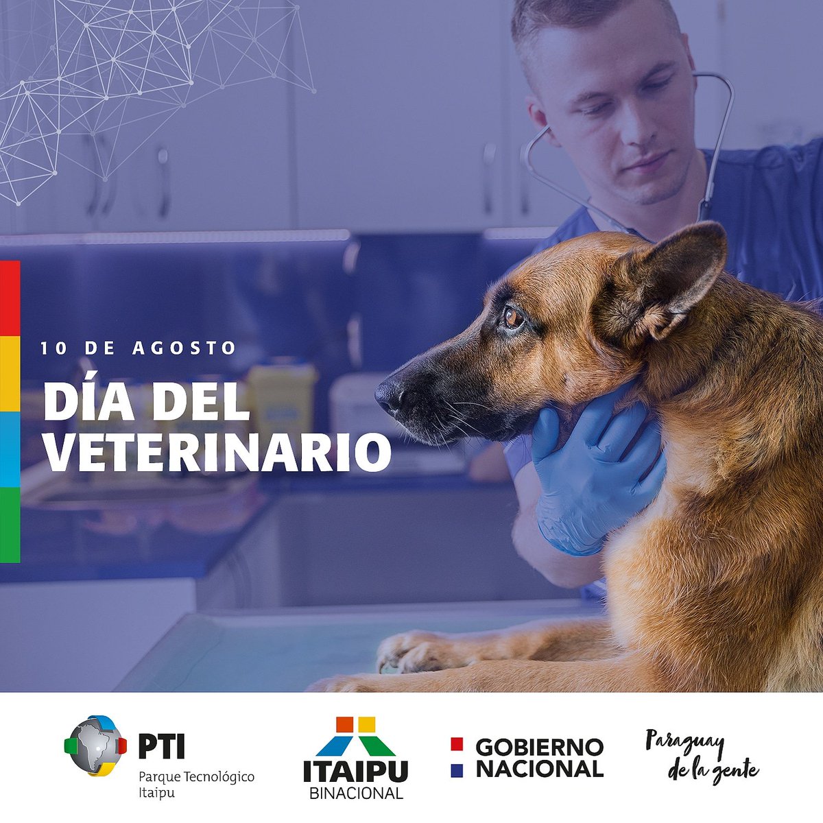 PTI_PY's tweet photo. Hoy, 10 de agosto, se celebra el DÍA DEL VETERINARIO 👨⚕️🐾👩⚕️
#PTIPY
#ItaipuBinacional
#TecnologíaParaLaGente https://t.co/IdgbcmCwVE