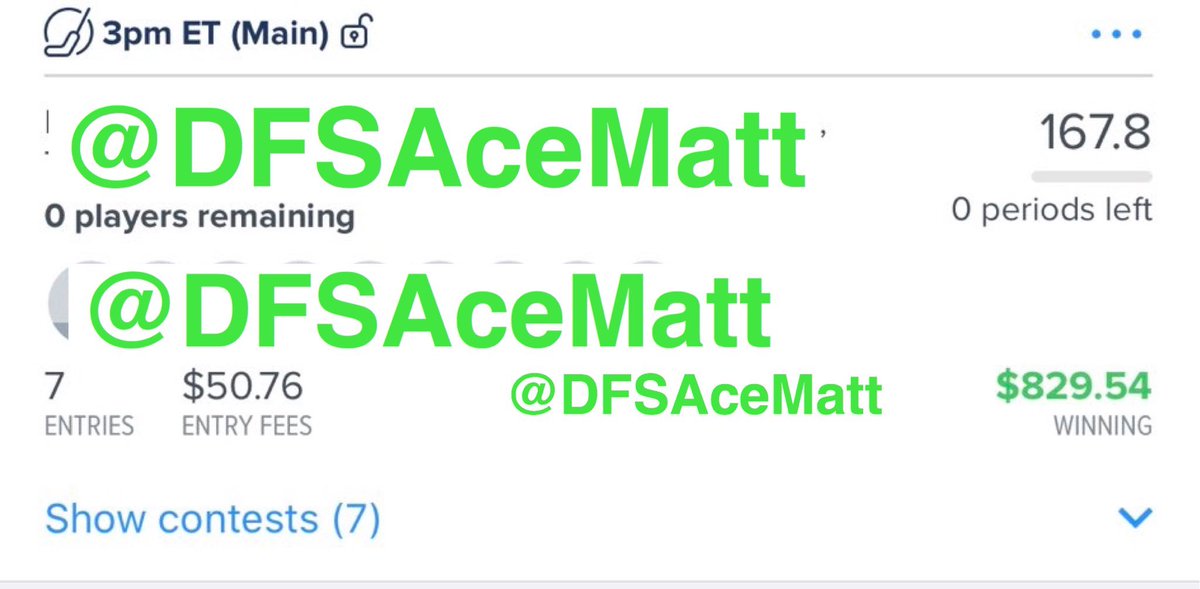 DFSAceMatt's tweet image. Sending both my NHL #FanDuel Cash and Gpp lineups for Tuesday’s Main to 🌟1🌟 person who LIKES and/or RETWEETS this tweet❕

Check out some subscriber Gpp wins from the weekend here👇

#DFS #DailyFantasySports #SportsBetting #DraftKings