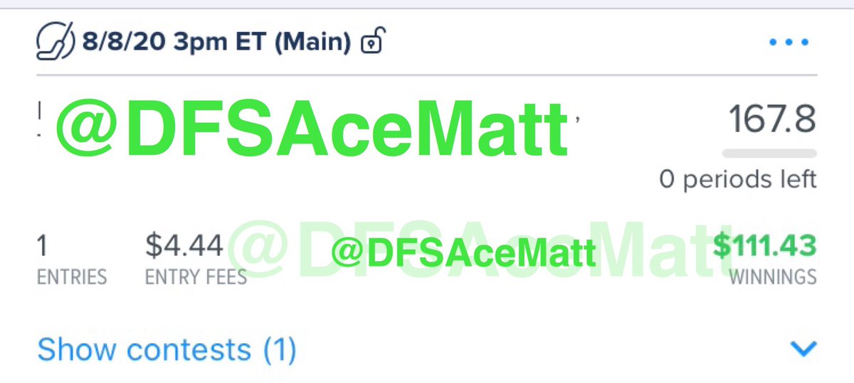 DFSAceMatt's tweet image. Sending both my NHL #FanDuel Cash and Gpp lineups for Tuesday’s Main to 🌟1🌟 person who LIKES and/or RETWEETS this tweet❕

Check out some subscriber Gpp wins from the weekend here👇

#DFS #DailyFantasySports #SportsBetting #DraftKings