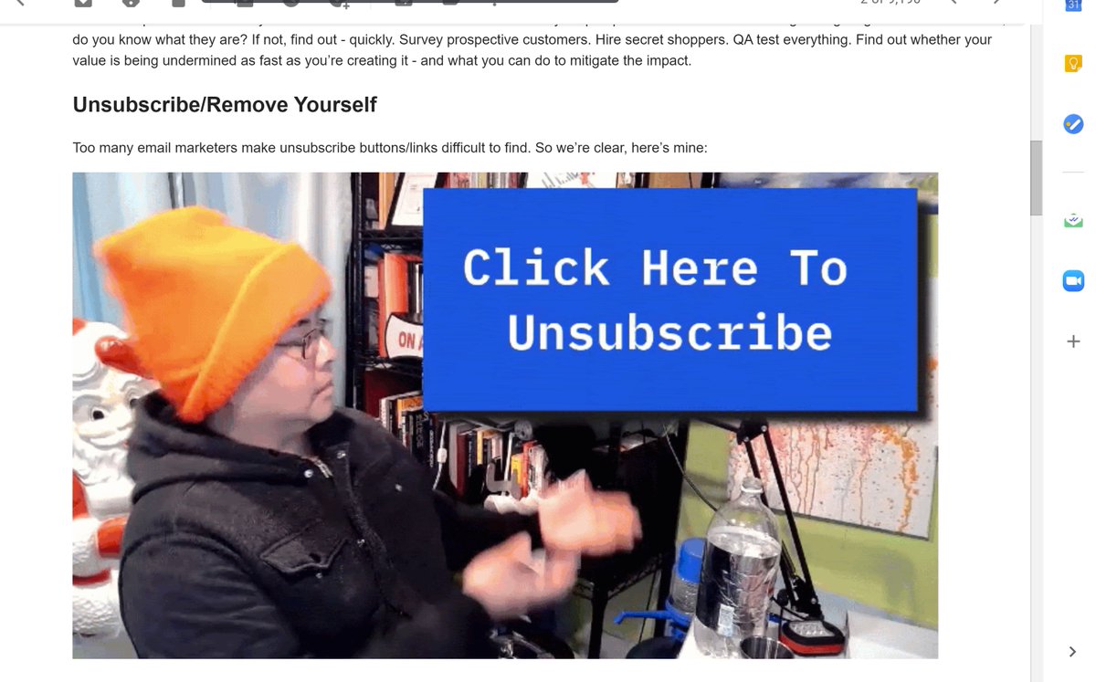 A form of overoptimization. 

Almost makes me wanna click the button even tho I don't want to unsubscribe.