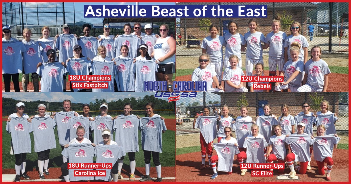 Congrats to our 12U and 18U Champions and Runner-Ups from this past weekend's Asheville Beast of the East!