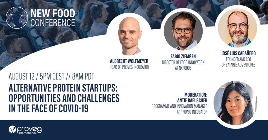 eatableadv's tweet photo. Don´t miss @joselcabanero this Aug 12, exploring the challenges & opportunities entrepreneurs in the #newprotein space face during covid19 with @nxfood_com & @ProvegIncubator 🌱 Sign up for the free #webinar here 👇
https://t.co/xqH5DGo8y3
#ProVegNewFood #NFC2020 #plantbased https://t.co/069TGLL8Zw
