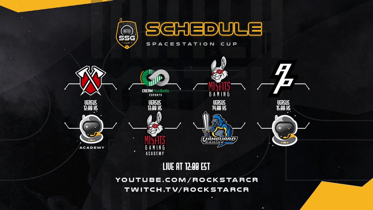 🥳 EN VIVO!! <a href="/SSGCup/">SSG Cup</a> 😍 EQUIPOS CRL Y MUCHOS PROS!! 
Twitch.tv/RockstarCR
youtu.be/RRtuhTpglH8