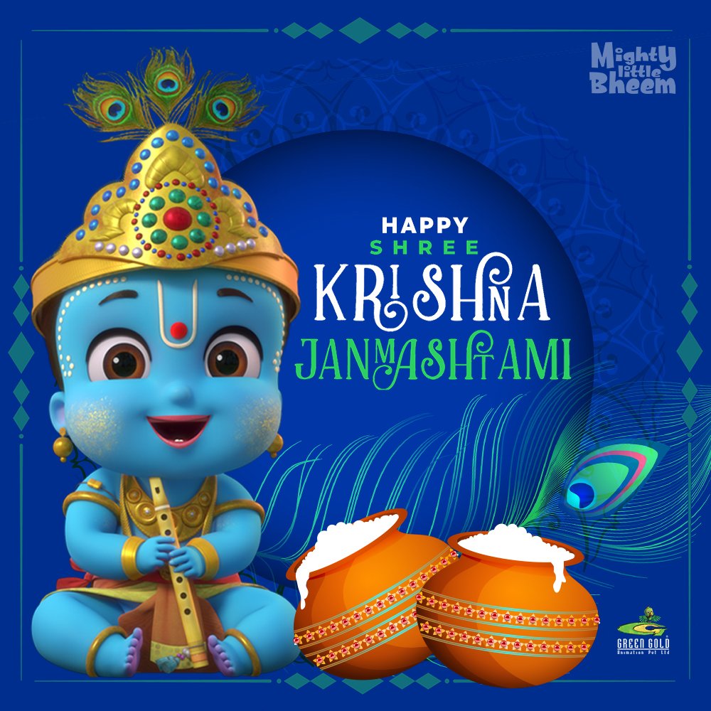 Mighty Little Bheem Happy Krishna Janmashtami May Lord Krishna Steal Your Worries And Shower Love Blessings To You And Your Family Krishnajanmashtami Janmashtami Lordkrishnabirthday Lordkrishnablessings Janmashtamicelebrations