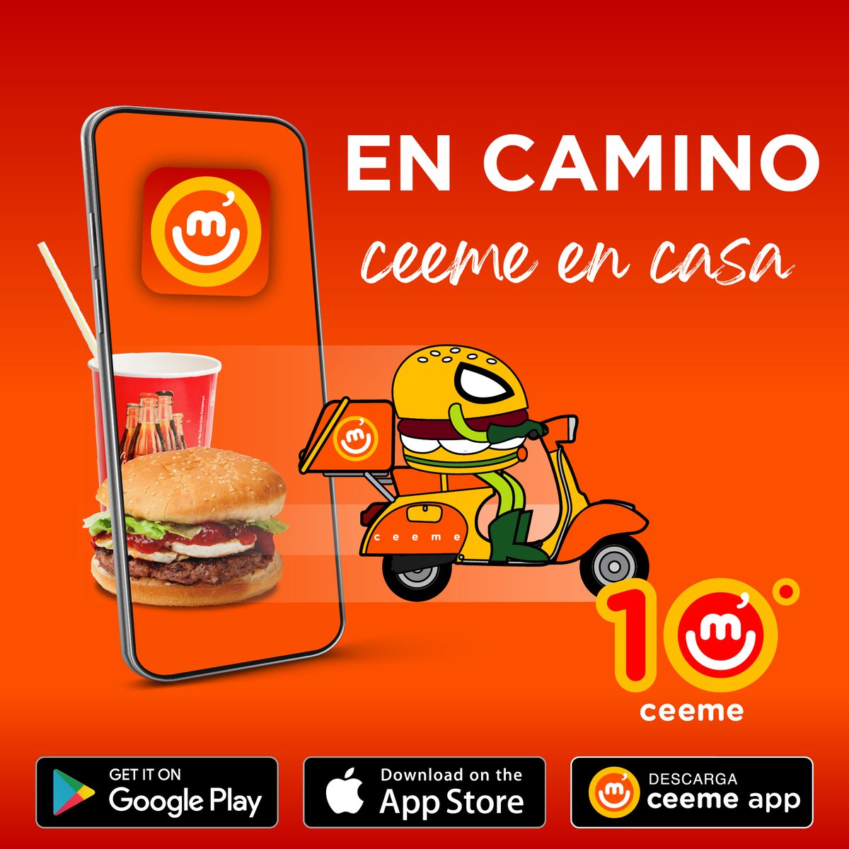 pizzeriaceeme's tweet photo. No olvides que a través de nuestra app puedes disfrutar de Ceeme desde casa. Repartimos a todo el Pilar y la Torre de la Horadada.

iOS: https://t.co/UlYVCzMyTd
Android: https://t.co/dLOtE4WJqZ
#pilardelahoradada #pizzeriaceeme #alicante #pizzeria https://t.co/RE2uGxCdyG