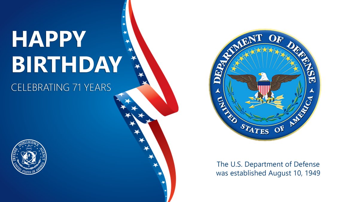 Happy 71st Birthday @DeptofDefense! 

Did you know the #DoD is the largest employer in the U.S. and has a presence on seven continents? Learn more about the the history of the department here: defense.gov/Our-Story/

#KnowYourMil