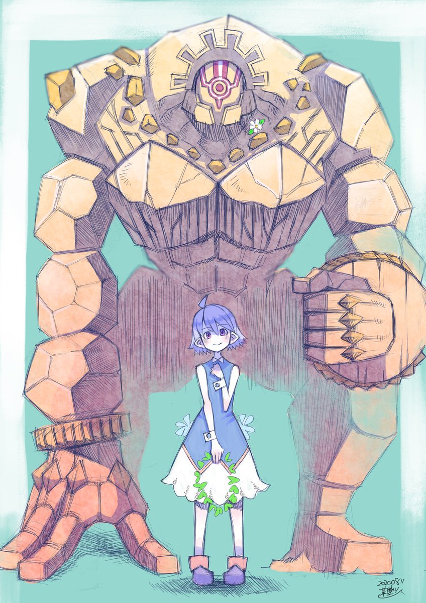 草壁ツノ 8 29台本 サマーダンス シカーダ 公開 ゴーレムと女の子 絵描きさんと繋がりたい イラスト オリジナル Ilustration Golem Fantasy T Co Oz4pedat7u Twitter