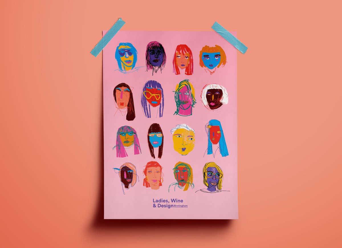 LWDBrum's tweet photo. Back in June we hosted our Drink & Doodle social & had so much fun experimenting with blind contour portraits!
Our friend @michelleturton took the portraits from that night & created this beautiful limited edition poster which we'll be selling in aid of the amazing @YWTrust... https://t.co/XH4F7AphCE