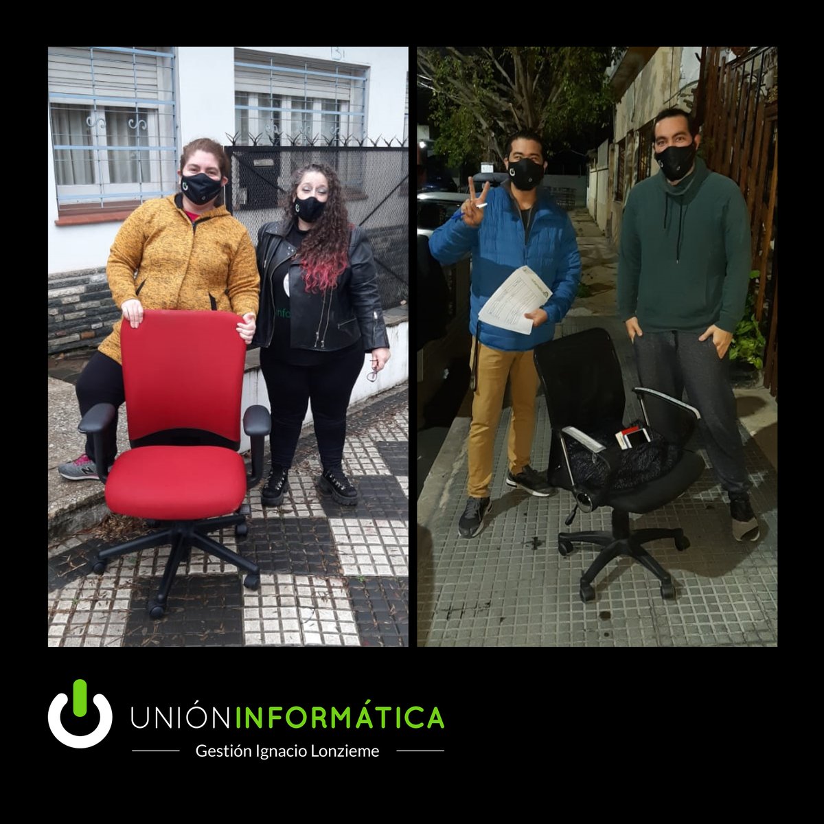 unioninf's tweet photo. Con la iniciativa de #UniónInformática y la colaboración por parte de las empresas del sector, continúa la logística para la distribución de SILLAS DE OFICINA para empleadxs afiliadxs trabajando en modalidad remota.
Conocé más sobre esta acción: https://t.co/xvJfXAr9iH https://t.co/iv0WnOBiIc
