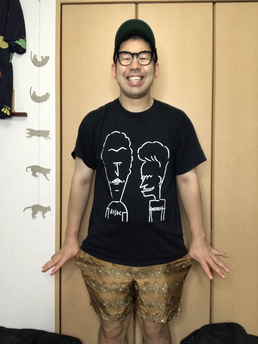 Twitter पर ノビ山本 富山県住みます芸人 たぶんmtvの アニメキャラt おじさん ノビコーデ 帽子 Tシャツ Sasquatchfabrix 短パン Overthetwelve ピエロ Fashion 猫好き パロディt ノビ山本 メガネ男子好き だてめがね おじコーデ