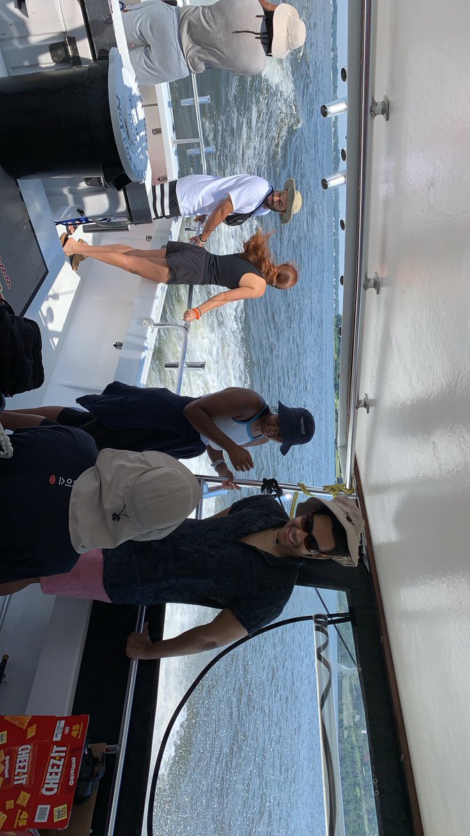 On the Chesapeake Bay going fishing with my kids and their friends. I really love my family…